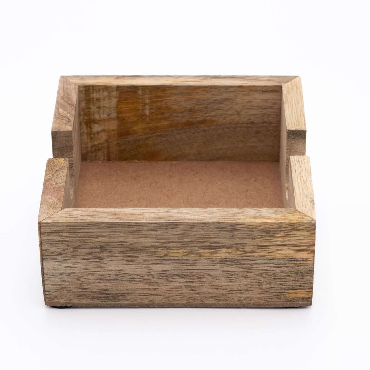 Untersetzer Set für 4 Gläser aus Mangoholz mit Motiv viereckig türkis