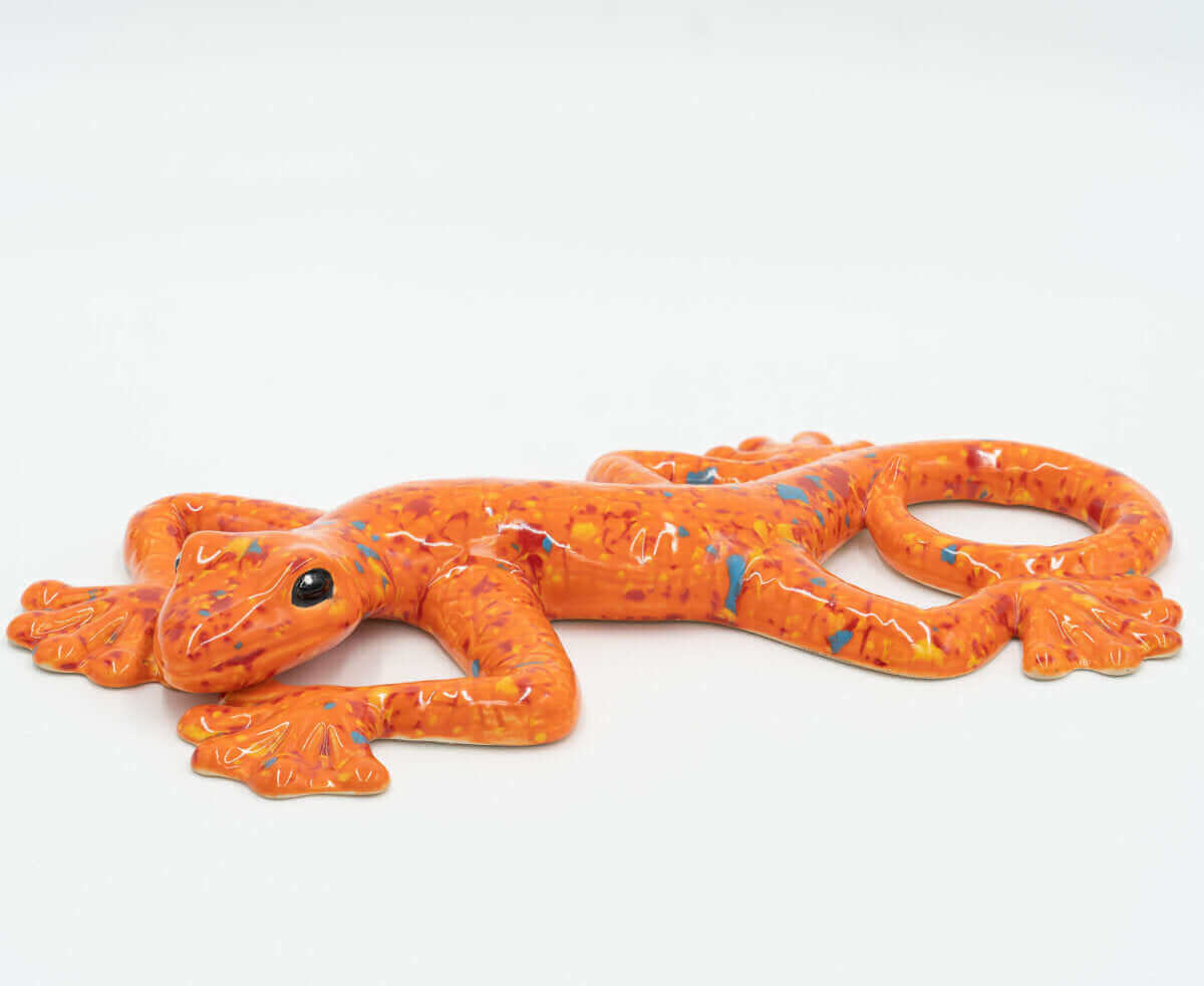 Keramik Gecko 30cm in orange Tangoo