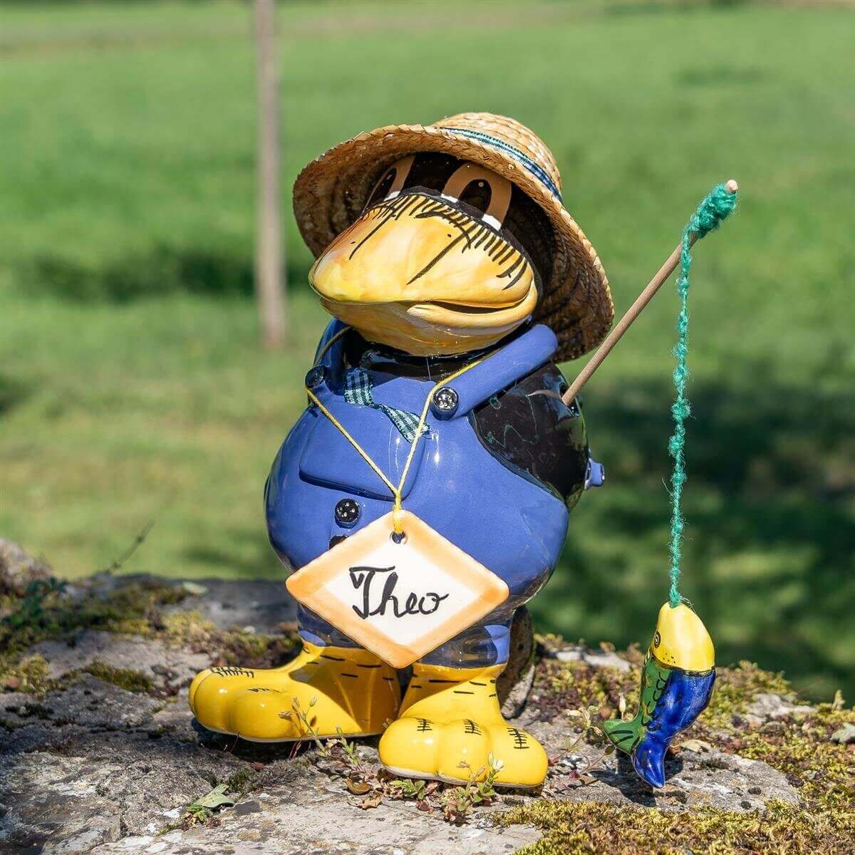 Tangoo Keramik Rabe "Theo" für den Garten / Gartendeko / Gartenfigur