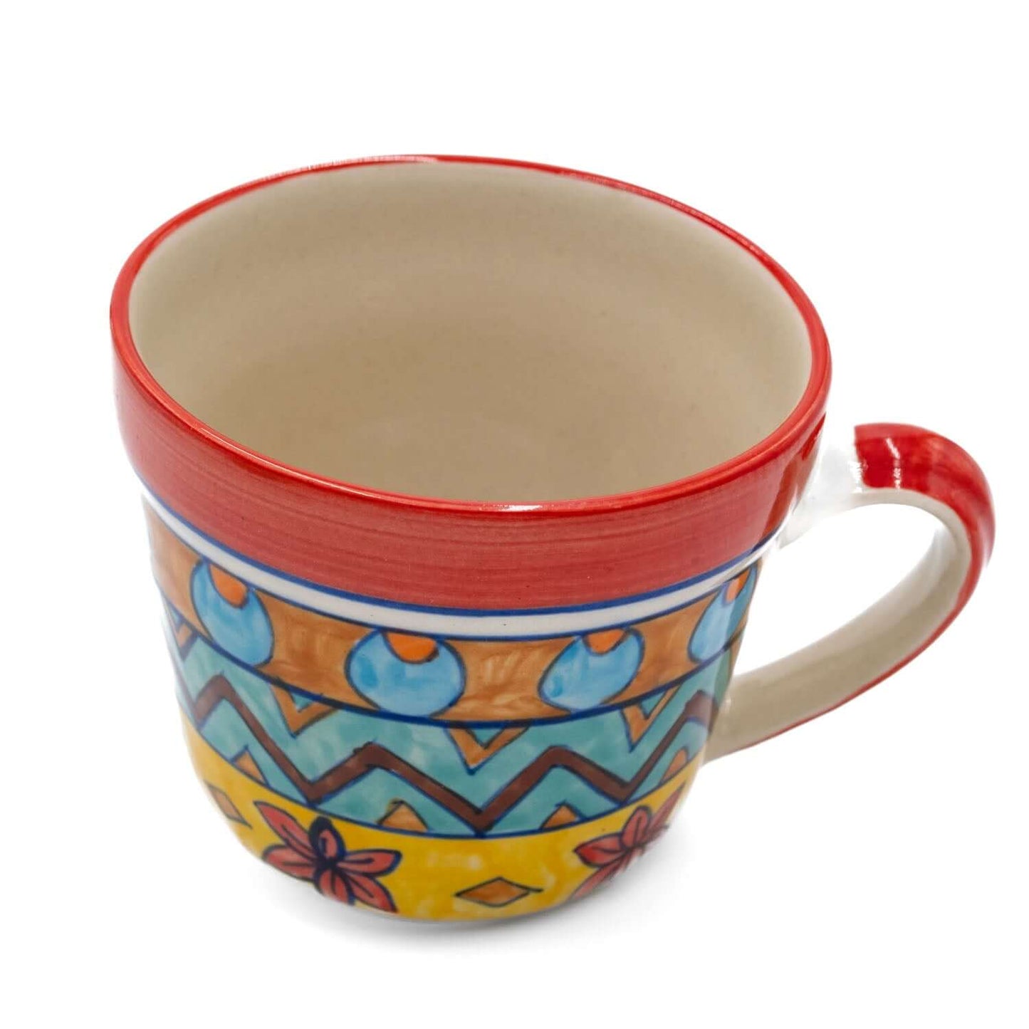 Große Keramiktasse in bunt