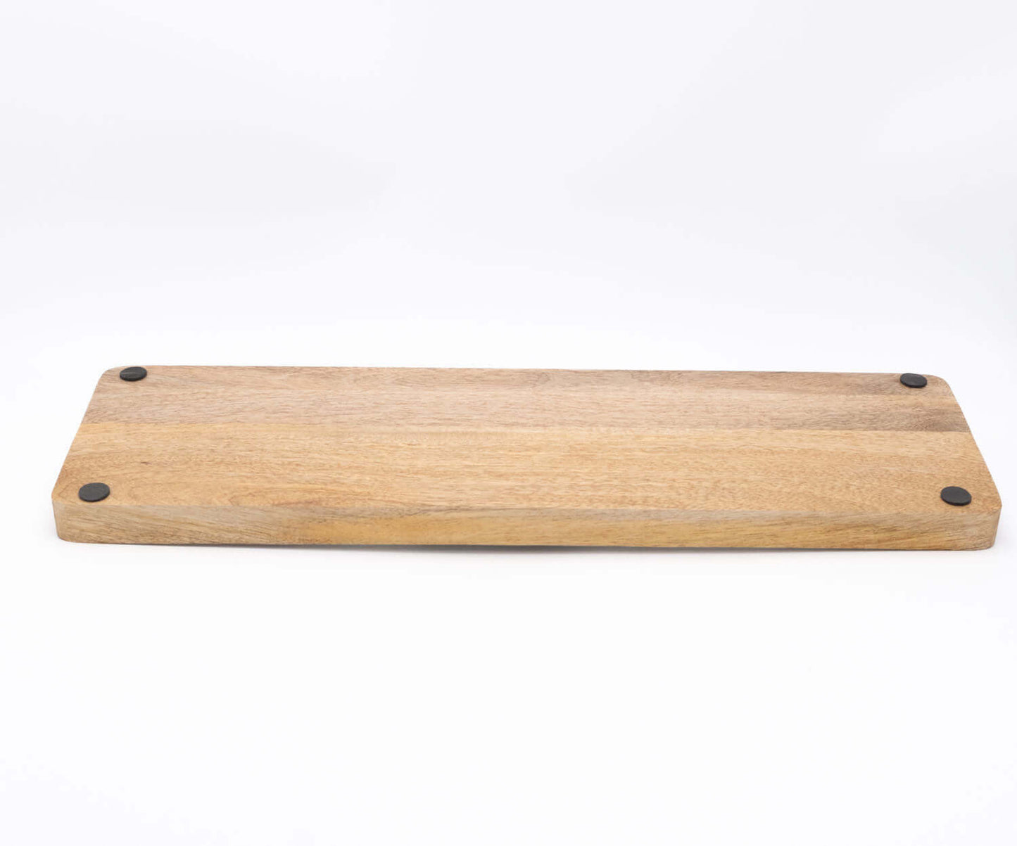 Tablett rechteckig aus Mangoholz mit Motiv, türkis